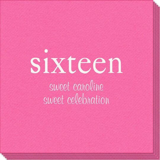 Big Number Sixteen Linen Like Napkins